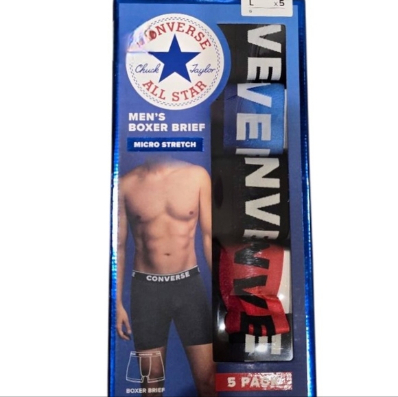 Converse 5-PK Logo Band Micro Stretch Boxer Briefs - Picture 1 of 4